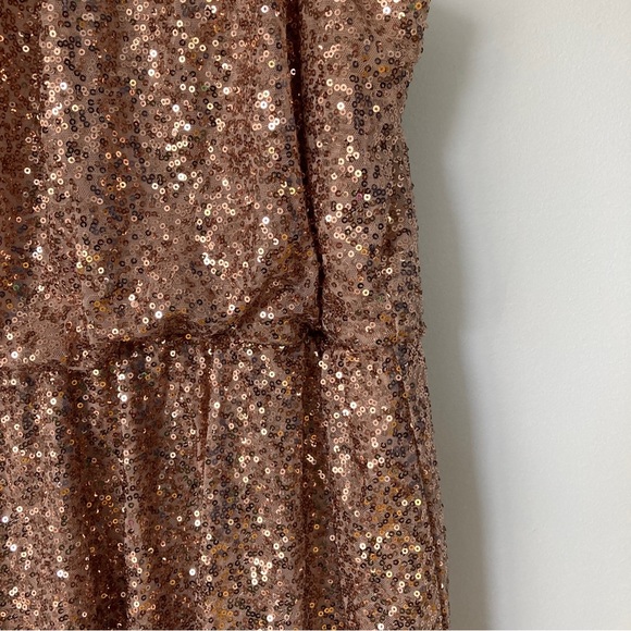Rose Gold Sequin Halter Dress | Forever 21 | Large - Picture 2 of 6